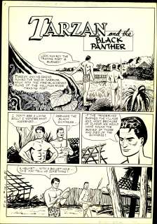 Jesse Marsh | Marsh - Tarzan and the Black Panther, Dell Four
 Color Comics #161, Page 31, August 1947 NO RESERVE! | Russ Cochran