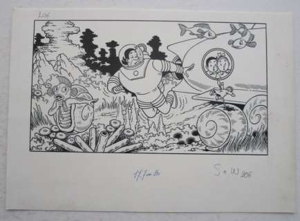 Goossens, Eugeen | Suske en Wiske - Originele tekening (niet gebruikte cover) - Suske en Wiske plus - De bonkige baarden - (1988) | Catawiki