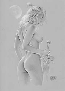 Giuseppe de Luca | Pin Up - G. De Luca - original artwork - Page volante | Catawiki