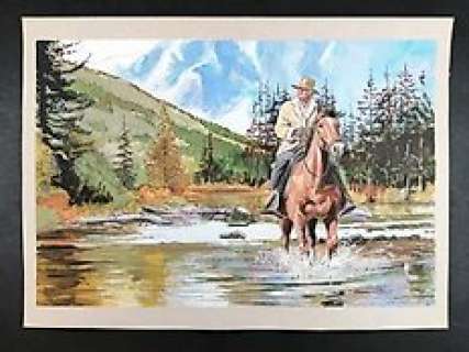 Luca Vannini - Ken Parker - Luca Vannini - original artwork "Territori Selvaggi" cm 35x48 - Page volante