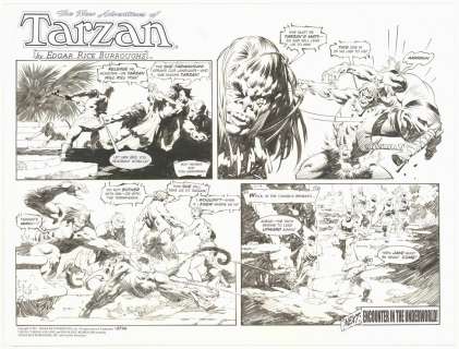 Tom Grindberg | Grindberg - "MAN-APE IN ILIOM!", The New Adventures
 of Tarzan #3736, 2015 NO RESERVE! | Russ Cochran