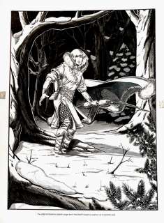 Colleen Doran - a distant soil #3 p 9 mixed media splash (galahad! ) 1984