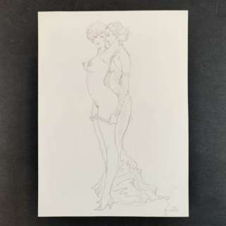 Leone Frollo | Mona Street - Leone Frollo - Ilustrazione Originale "Le Amiche" - Firmata - Page volante - Exemplaire unique | Catawiki