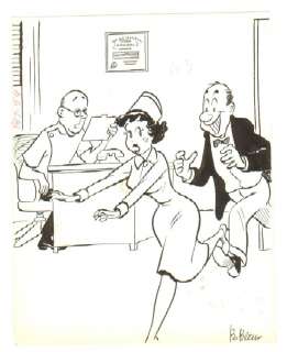 Bo Brown - patient chasing nurse doctor gag - signed
