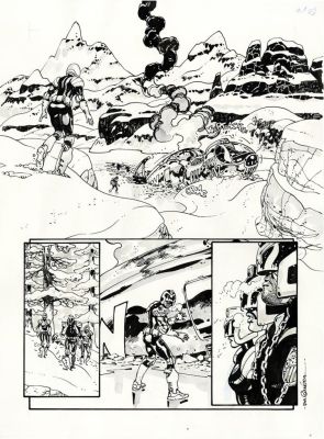 R.M. Guera | “Judge Dreed: Rend & Tear with Tooth & Claw – part I” – 2000 AD #2376 – tav.02 | Cart Gallery