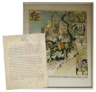 ’’Prince Valiant’’ Limited Edition Color Lithograph Signed by Hal Foster -- Along With Typed Letter Describing the Origins of Prince Valiant | Nate Sanders