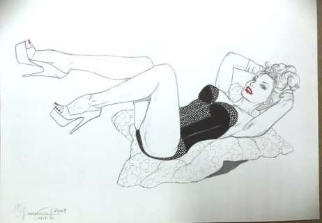 Formaat: 18 X 25 Cm. - Signed | Giovanna Casotto - Original art - Pin-up - Exemplaire unique - (2009) | Catawiki