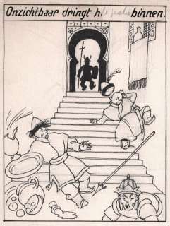 Laudy, Jacques | Hassan et Kaddour - Le voleur de Bagdad / De dief van Bagdad - Planche originale (planche 61) - Avec album de luxe - Cartonné - EO - (1948/2021) | Catawiki