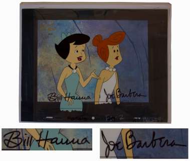 Hanna & Barbera Signed Original Hand-Painted Production Cel for ’’The Flintstones’’ | Nate Sanders