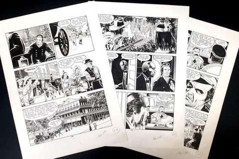 Fabio Civitelli | Tex n. 443 - Civitelli - tavole originali "Il Ritorno della Tigre Nera" 3 tavole originali - Page volante - Exemplaire unique - (1997) | Catawiki