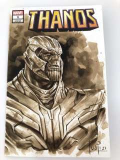 Juapi Coffee Artist | Blank Variant Cover - THANOS - Agrafé (2021) | Catawiki