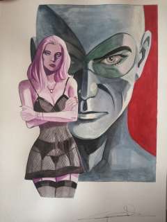 Giuseppe Candita | Diabolik, Eva K. - G. Candita - original artwork " Eva e Diabolik " - Page volante - Exemplaire unique (2021) | Catawiki