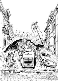 Charel Cambré | Cambré, Charel - Originele cover in inkt & 46 Originele pagina’s - Compleet verhaal - Suske en Wiske - De kronieken van Amoras 7 - "Wie niet horen wil" - Page volante - (2020) | Catawiki