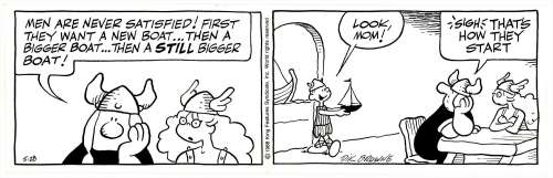 Dik Browne | Browne - HAGAR THE HORRIBLE Daily Strip (5/28/1988) NO RESERVE | Russ Cochran
