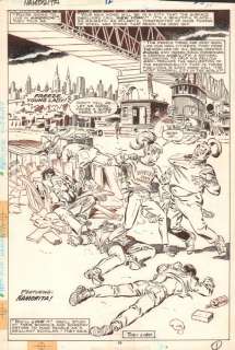 Frank Springer, Fred Fredericks - marvel comics presents #12 p. 25 - namorita beating up thugs in nyc splash - 1989