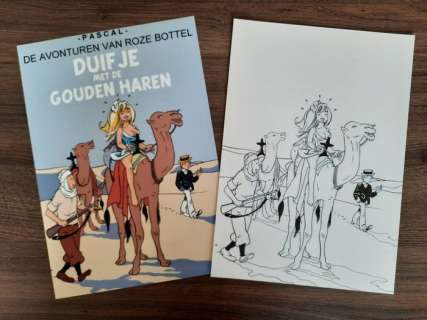 Schokaert, Pascal | Schokaert, Pascal - Originele tekening - Colombe/Tintin - Hommage aan Hergé en Dany | Catawiki