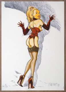 Meynet | Pin Up - Mise en couleur originale Ã  l’aquarelle! - Page volante | Catawiki