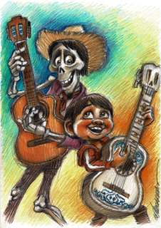 Joan Vizcarra | COCO : Héctor & Miguel - Un Poco Loco - Original Drawing - Joan Vizcarra | Catawiki