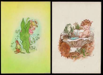 Mary a. Brooks (1922 - ?) | Mary A. Brooks - 2 Originele aquarellen op tekenboard - 2 illustraties voor een kinderboek - (1980/1982) | Catawiki