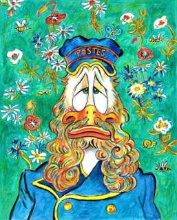 Tony Fernandez, Disney Artist | Scrooge McDuck inspired by Vincent Van Gogh’s "Portrait of Joseph Roulin" - Original Painting - Tony Fernandez - Acrylic | Catawiki