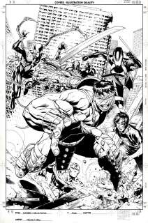 Jim Cheung John Dell - avengers : the initiative #5 cover (best cover in the series! Hulk, constrictor, bengal, mutant zero, scarlet spider, trauma! ) 2007