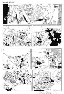 Formaat: Ca. 40,5 X 61 Cm. - Gesigneerd | Jippes, Daan - Originele pagina - Donald Duck - D 2009-140 - Archivist Donald - (2009) | Catawiki