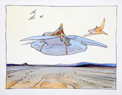 Moebius - Arzach, Illustration Ã  l‘encre de Chine et Ã …