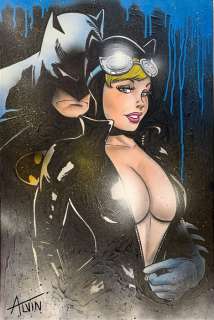 Alvin Silvrants | Naughty Catwoman and Batman - by: Alvin Silvrants | Catawiki
