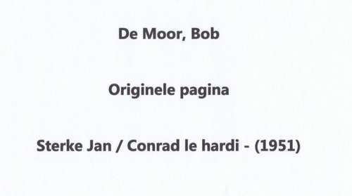 Bob de Moor | De Moor, Bob - Originele pagina - Sterke Jan / Conrad le hardi - (1951) | Catawiki