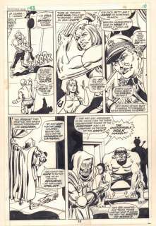 Dick Ayers, John Severin - Incredible hulk #143 p. 10 - hulk, doctor doom, thunderbolt ross, and doc samson - 1971 signed by stan lee!