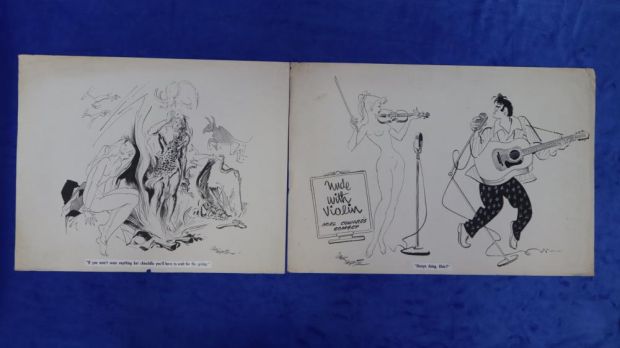 TWO UNK WHITE COMICS, ONE TITLED "HOWYA DOING, ELVIS?" OTHER BY "IF YOU WON’T WEAR ANYTHING" | misc / divers