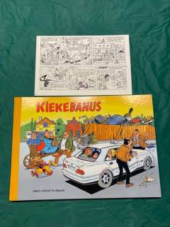 Merho & Linthout - Urbanus | Kiekebanus - Oblong album met originele halve pagina (p. 24b) + opdrachttekening - Liefde en formol - (1996) | Catawiki