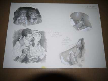 Erich Von Gã¶Tha | Erich von GÃ¶tha - Ensemble de 4 dessins sur une même feuille - Fanny Hill - (2003) | Catawiki