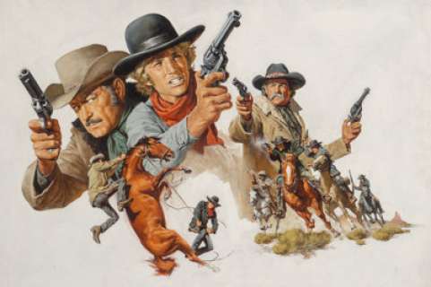 Frank McCarthy (American, 1924-2002)
 Wild Rovers, movie poster, 1971
 Gouache on board
 23.75 x 36 in.
 Not signed
 ... | Heritage