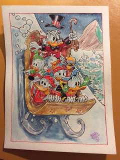 Alessandro Gottardo | Donald Duck - â€œLa banda Disney veloce sulla neveâ€ - Page volante - Exemplaire unique - (2020/2020) | Catawiki