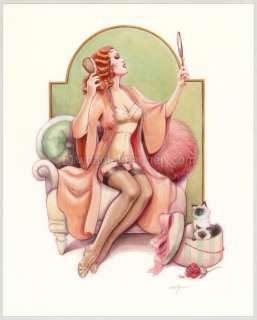 Maly Siri - Illustration originale intitulée "La jolie Coquette" - Pin-up Art