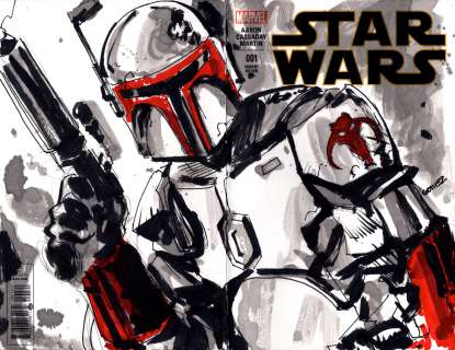 Joel Gomez - Star Wars #1 Boba Fett Sketch Cover