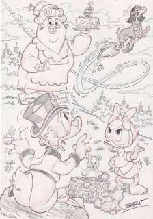 Julian Jordan | Julian Jordan - Ducktales - Scrooge McDuck - The Party is Over - Size: 29,8 x 21 cm. A4 | Catawiki