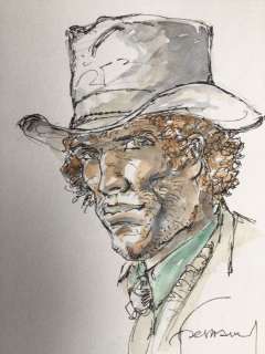 Hermann | Hermann - Dessin original couleur - Comanche - Red Dust | Catawiki