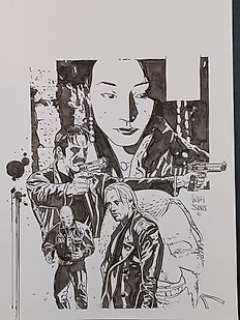 Luigi Siniscalchi - Luigi Siniscalchi - Illustrazione Originale "Demian" - Firmata - Page volante - Exemplaire unique - (2015)