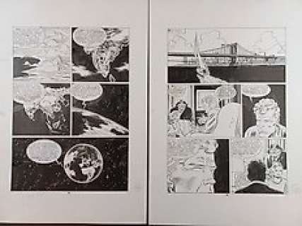 Giancarlo Alessandrini - Alfredo Castelli - Martin Mystère - Nostra Terra dei Mysteri - Page volante - Exemplaire unique - (1987)