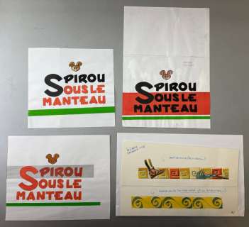 Séverin, Al | Séverin, Al - Dessin original couleur + 3x lettrage imprimé avec mise en couleur original | Catawiki