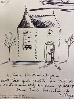 Peynet | Peynet - 8x Dessin original + portfolio + dédicace - Les Amoureux de Peynet - (1943) | Catawiki