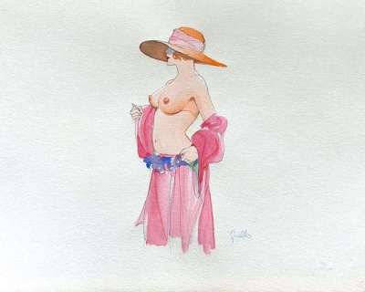 Leone Frollo | Pin Up - Leone Frollo - illustrazione originale - Page volante | Catawiki