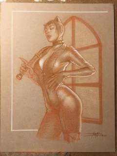 Luca Strati | Catwoman - L. Strati - original artwork â€œWindowâ€ - Page volante (2022) | Catawiki