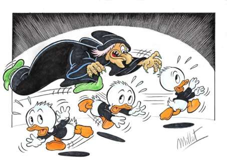 Millet | . Huey, Dewey & Louie Duck - Millet - Original Drawing - EO | Catawiki