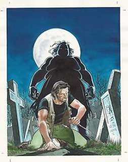 Enea Riboldi | Dampyr # 63 - Enea Riboldi - cover originale "L’Ombra del Male" - Page volante - Exemplaire unique - (2005) | Catawiki