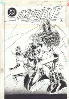 Ethan Van Sciver, Wayne Faucher - Impulse #66 cover - impulse, inertia, and max mercury - 2000 signed