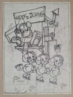 Daan Jippes | Daan Jippes - Originele Schets - HC DD1976-01P - Donald Duck - ’Koek en Zopie’ - Exemplaire unique - (1976) | Catawiki