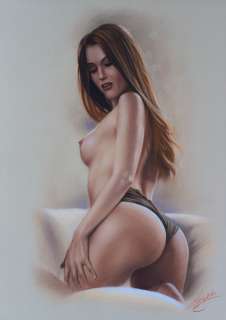 Prenzel, Denis | Denis Prenzel - Original drawing - Pin-up Tanja - Size: 29,7 x 42 cm. - (2022) | Catawiki